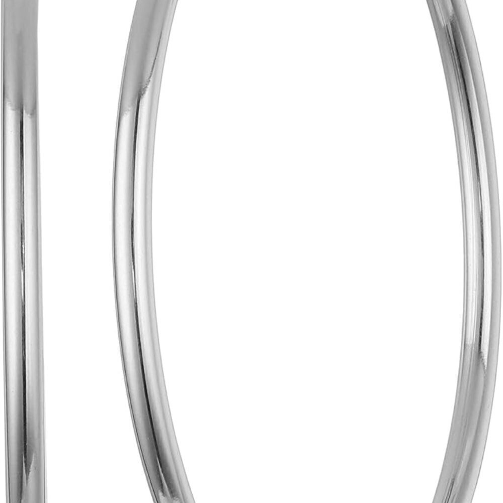 Versatile 40mm Stainless Steel Hoop Earrings - Hypoallergenic Fashion Essentials
